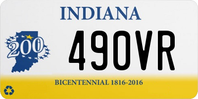 IN license plate 490VR