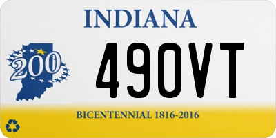 IN license plate 490VT