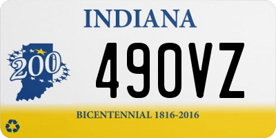 IN license plate 490VZ