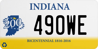 IN license plate 490WE