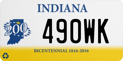 IN license plate 490WK