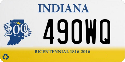 IN license plate 490WQ