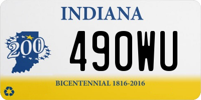 IN license plate 490WU