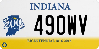 IN license plate 490WV