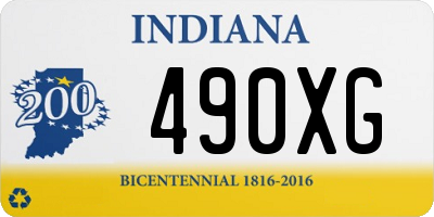 IN license plate 490XG