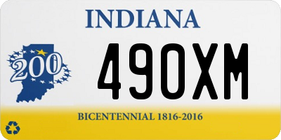 IN license plate 490XM