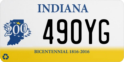 IN license plate 490YG