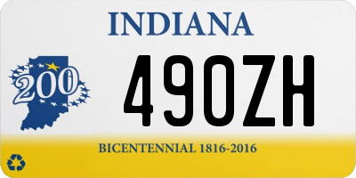 IN license plate 490ZH