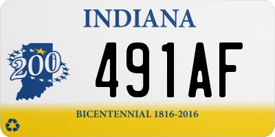 IN license plate 491AF