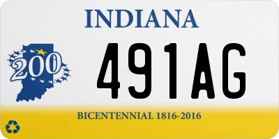 IN license plate 491AG