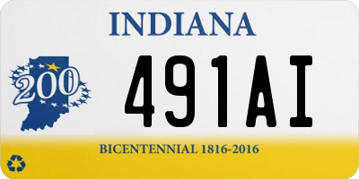 IN license plate 491AI