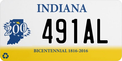 IN license plate 491AL