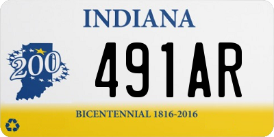 IN license plate 491AR