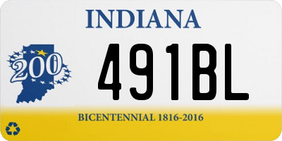 IN license plate 491BL