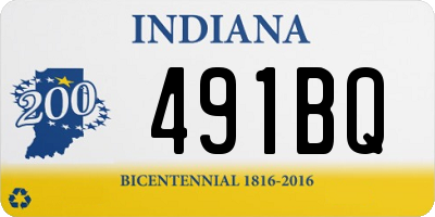 IN license plate 491BQ
