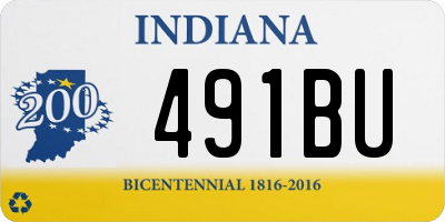 IN license plate 491BU