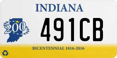 IN license plate 491CB