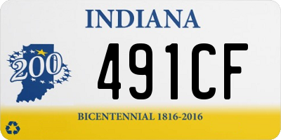 IN license plate 491CF