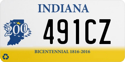 IN license plate 491CZ