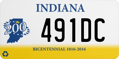 IN license plate 491DC