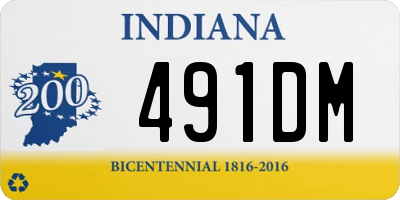 IN license plate 491DM