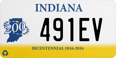 IN license plate 491EV