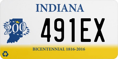 IN license plate 491EX