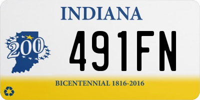 IN license plate 491FN