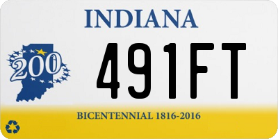 IN license plate 491FT