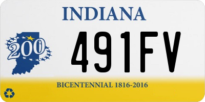 IN license plate 491FV