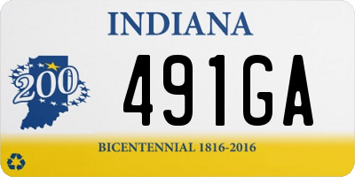 IN license plate 491GA