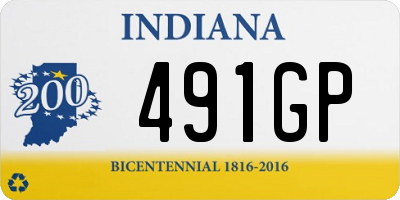 IN license plate 491GP