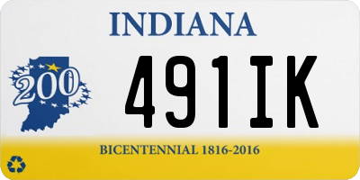 IN license plate 491IK