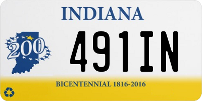 IN license plate 491IN