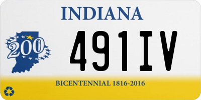 IN license plate 491IV
