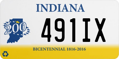 IN license plate 491IX