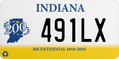 IN license plate 491LX