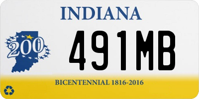 IN license plate 491MB