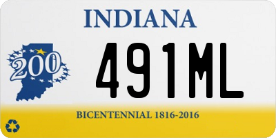 IN license plate 491ML