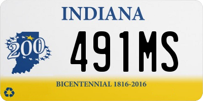 IN license plate 491MS