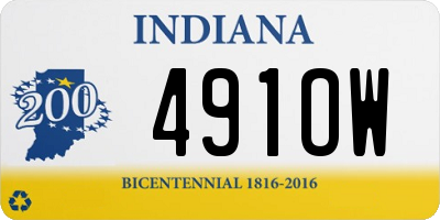 IN license plate 491OW