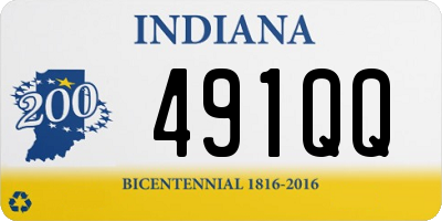 IN license plate 491QQ