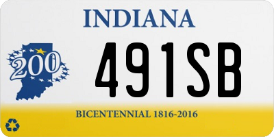 IN license plate 491SB