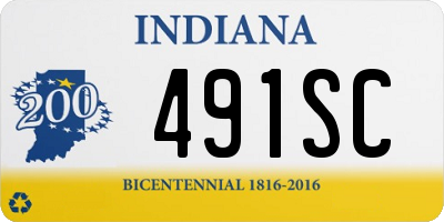 IN license plate 491SC