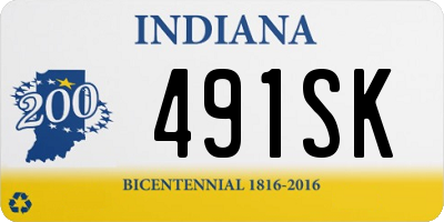 IN license plate 491SK