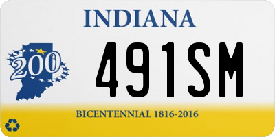 IN license plate 491SM