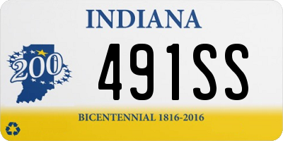 IN license plate 491SS