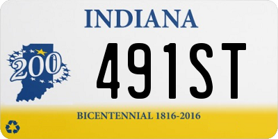 IN license plate 491ST