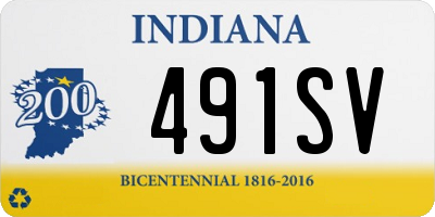 IN license plate 491SV