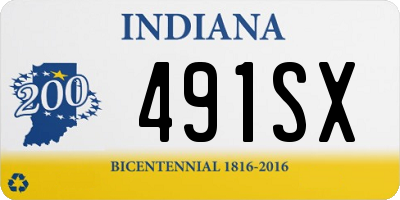 IN license plate 491SX